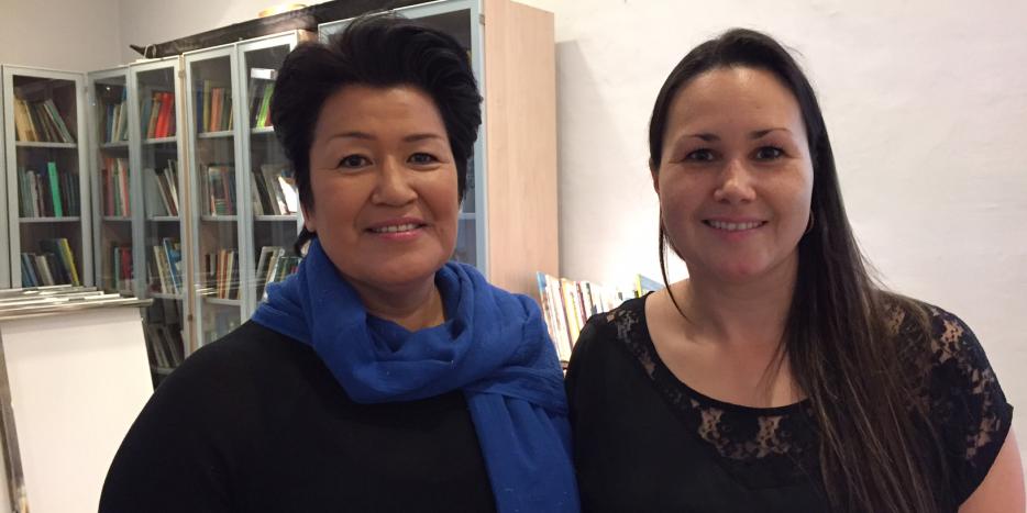 Aleqa og Aaja fremlægger visioner for arbejdet i Folketinget i Det Grønlandske Hus i Købenahvn, oktober 2015