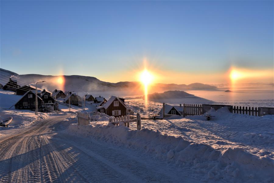 Seqineq tullerutilik (bisol), soorluuna seqineq allanik ilagisaqartoq. Seqineq uteqqammerpoq, Upernavik februaarip 12-at 2019