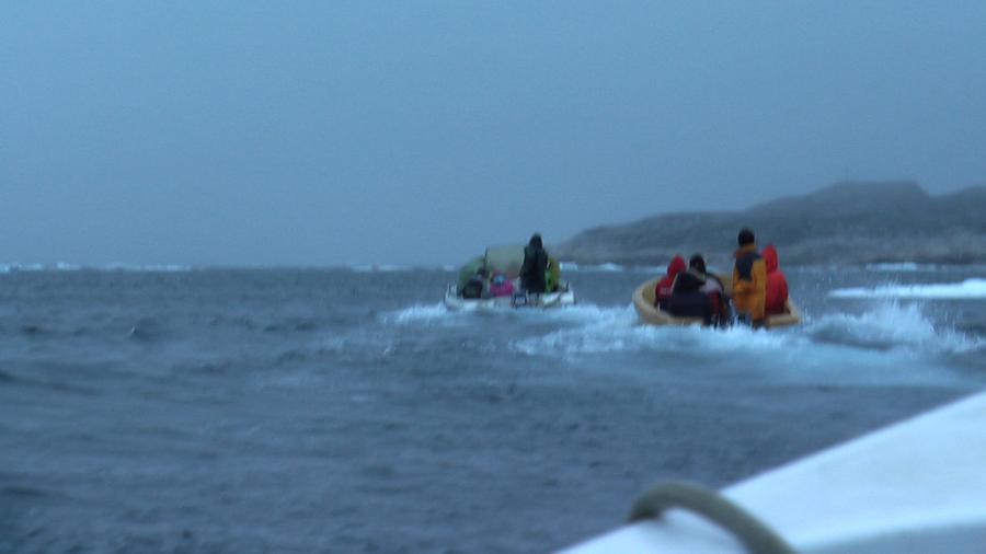 Rejse på havet, nær Nanortalik