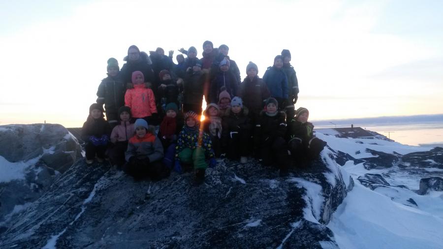Ippassaq Qeqertarsuarmi seqinertaaratta skolepasningermiut seqinniaramik. Januaarip-14-at 2019