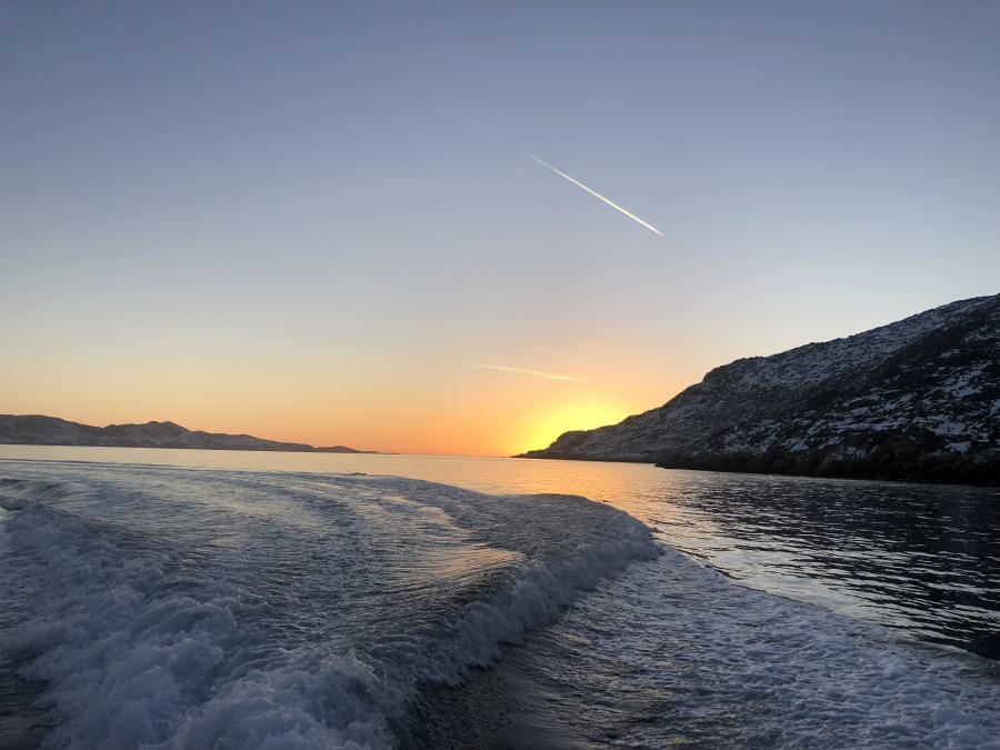Lige før ankomsten til Eqalugaarsuit, 15. november 2018
