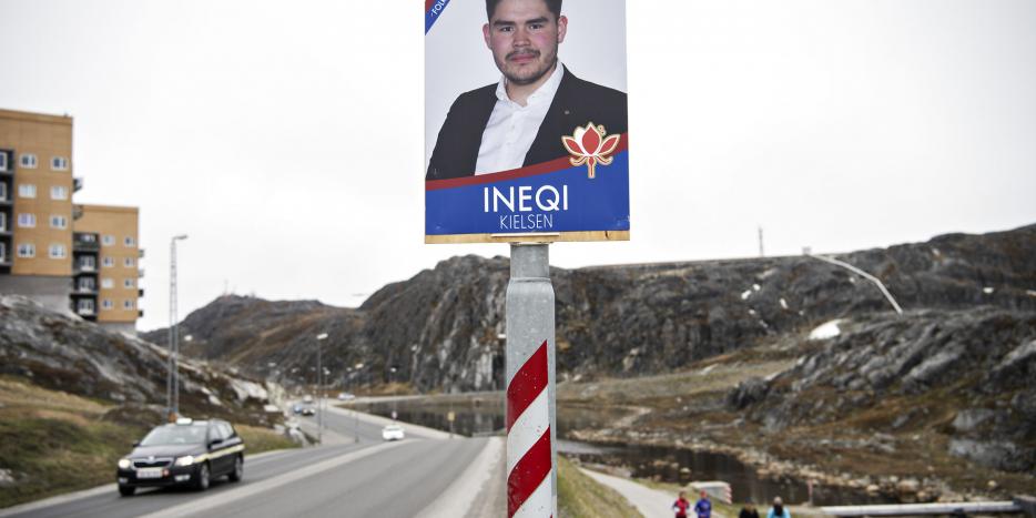 Valgplakater i Nuuk.