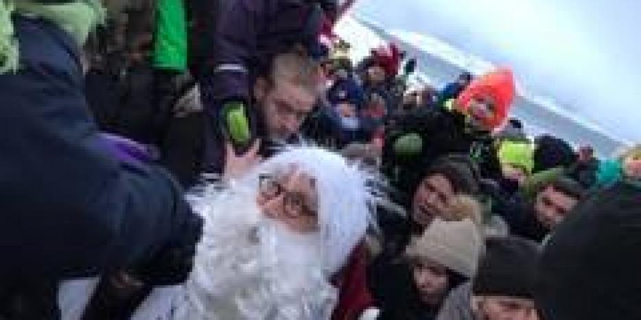 Julemanden ankommer til Nuuk
