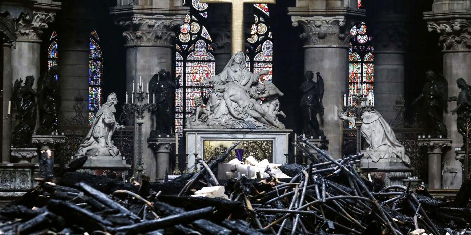 Notre Dame efter branden. Foto: Scanpix