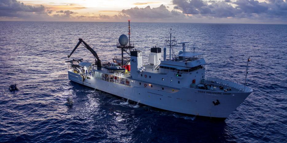 Skibet DSSV Pressure Drop ved Marianergraven i Stillehavet. Foto: Scanpix